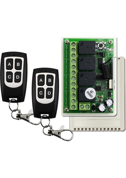 433MHZ 12V 24V Röle Modülü Alıcısı 2xverici Rf Kablosuz Uzaktan Kumanda Anahtarı Garaj Işık Motoru Dıy Için (Yurt Dışından)