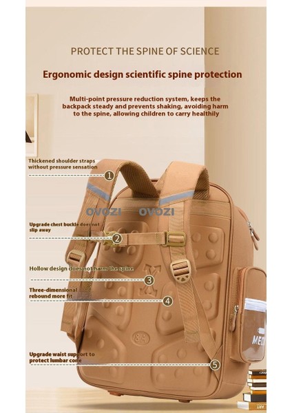 Ovozı Sevimli Karikatür Yük Azaltma Omurga Koruma Öğrenci Okul Çantası Eğlence Omuz Çantası (Yurt Dışından) indirimleri