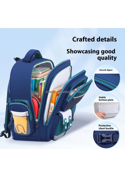 Ovozı Su Geçirmez Yük Azaltma Büyük Kapasiteli Öğrenci Okul Çantası Eğlence Omuz Çantası (Yurt Dışından) fırsatları