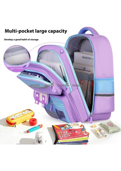 Ovozı Büyük Kapasiteli Yük Azaltma Omurga Koruma Öğrenci Okul Çantası Eğlence Omuz Çantası (Yurt Dışından) modelleri