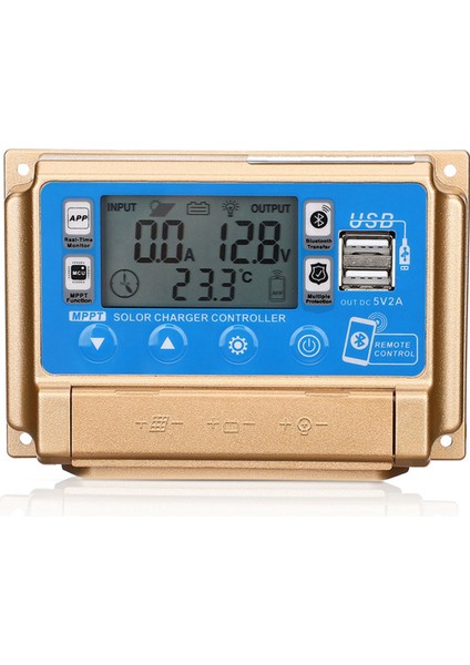 Güneş Kontrol Cihazı Uyarlamalı Mppt Güneş Kontrol Cihazı Bluetooth 12V/24V Güneş Şarj Kontrol CIHAZI-30A (Yurt Dışından)