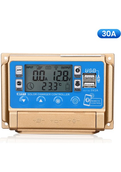 Güneş Kontrol Cihazı Uyarlamalı Mppt Güneş Kontrol Cihazı Bluetooth 12V/24V Güneş Şarj Kontrol CIHAZI-30A (Yurt Dışından) fiyatları