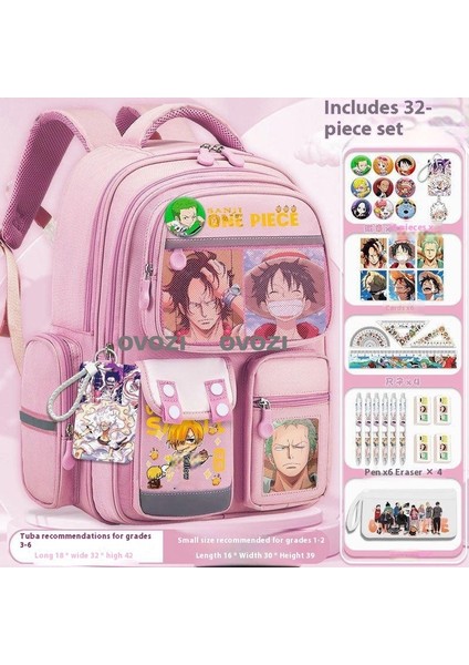 Ovozı 41CM One Piece Omurga Koruma Yük Azaltma Büyük Kapasiteli Öğrenci Okul Çantası Açılış Sezonu Hediye Çantası Eğlence Omuz Çantası (Yurt Dışından)
