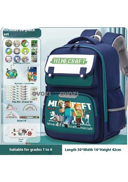 Ovozı Öğrenci Okul Çantası Seti Günlük Omuz Çantası (Yurt Dışından)