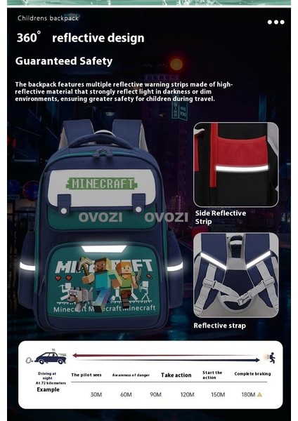 Ovozı Öğrenci Okul Çantası Seti Günlük Omuz Çantası (Yurt Dışından) indirimleri