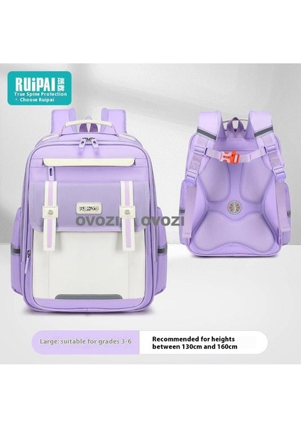 Ovozı Su Geçirmez Yük Azaltma Büyük Kapasiteli Öğrenci Okul Çantası Eğlence Omuz Çantası (Yurt Dışından)