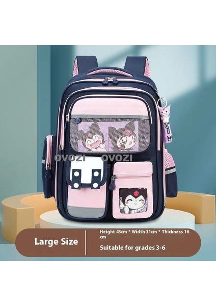 Ovozı Büyük Kapasiteli Karikatür Öğrenci Okul Çantası Günlük Omuz Çantası (Yurt Dışından)
