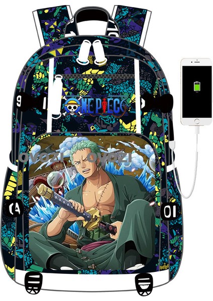 Ovozı USB Şarj Portlu Büyük Kapasite Ortaokul Lise Üniversite Okul Çantası Eğlence Omuz Çantası (Yurt Dışından)