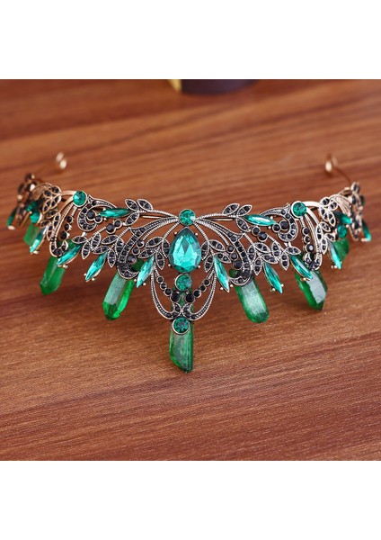 Retro Barok Moda Taç Saç Aksesuarları Avrupa ve Amerikan Tanrıça Podyum Parti Kafa Bandı Aksesuarları Taç Şeklindeki Aksesuarlar (Yurt Dışından)