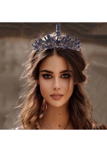 Retro Barok Moda Taç Saç Aksesuarları Avrupa ve Amerikan Tanrıça Podyum Parti Kafa Bandı Aksesuarları Taç Şeklindeki Aksesuarlar (Yurt Dışından) fırsatları