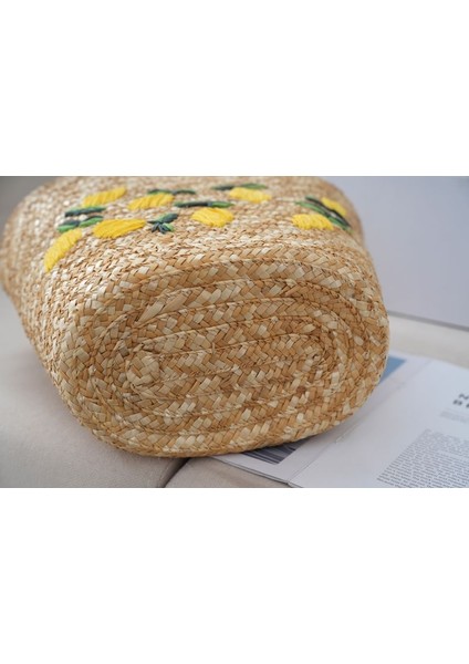 Yaz Plaj Çantası Hasır Çanta Nakışlı Kadın Hasır Çanta El Çantası (Yurt Dışından) indirimleri