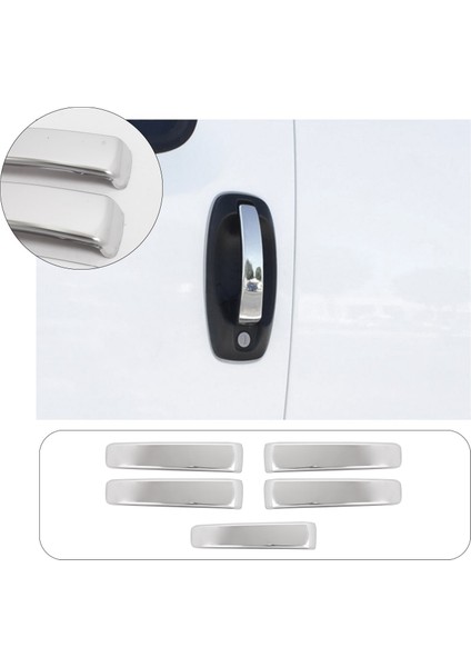 Fiat Fiorino Uyumlu 2007 ve Üzeri Krom Kapı Kolu 5 Kapı Paslanmaz Çelik