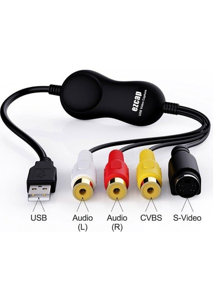 USB 2.0 Video Capture Kart Eski Video Kasetlerini Pc Ye Aktarma Aparatı fiyatları