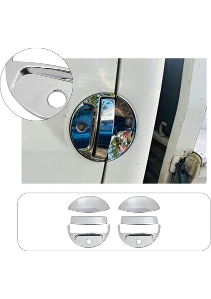 Hyundai H100 Uyumlu 2004 ve Üzeri Kapı Kolu 6 Parça Abs Krom Kaplama