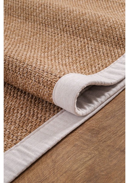 0604-KREM Kumaş Bordür Sisal Halı Kilim Hav Toz Vermez Kolay Temizlenen Hasır Kilim modelleri