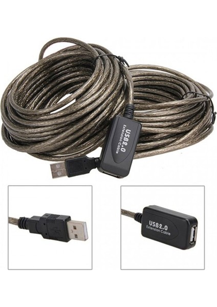 USB 2.0 Extension Uzatma Kablosu Güçlendirilmiş USB Uzatma Kablosu 20 M modelleri