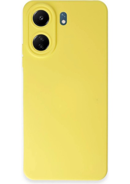 Xiaomi Redmi 13C Kılıf Nano Içi Kadife Silikon - Sarı Arbkd