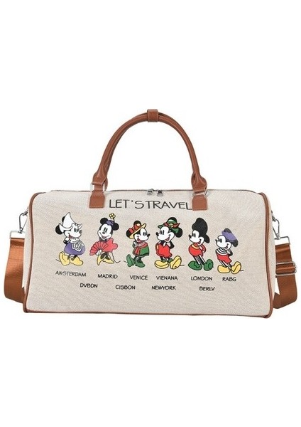 Disney Mickey Omuz Çantası - Bej (Yurt Dışından)