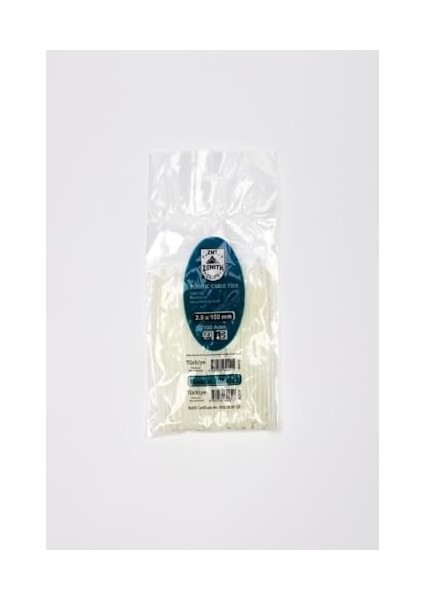 3,6X150 Beyaz Kablo Bağı & Plastik Kelepçe & Cırt Kelepçe 100 Adet (Paket) fiyatları