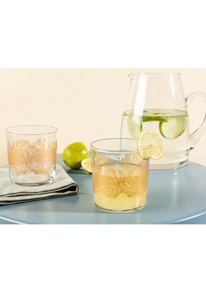 Golden Leaves Pierretta 4 lü Su Bardağı Seti - 380 ml