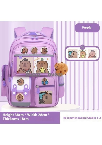 Ovozı Sevimli Karikatür Yük Azaltma Omurga Koruma Öğrenci Okul Çantası Eğlence Omuz Çantası (Yurt Dışından)