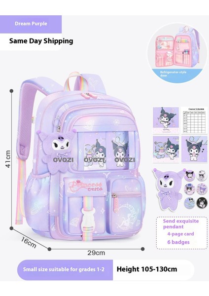 Ovozı Karikatür Öğrenci Okul Çantası Büyük Kapasiteli Günlük Omuz Çantası (Yurt Dışından)