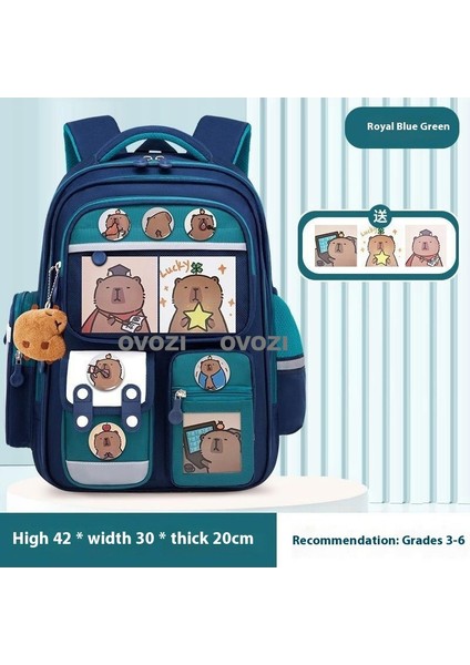 Ovozı Sevimli Karikatür Yük Azaltma Omurga Koruma Öğrenci Okul Çantası Eğlence Omuz Çantası (Yurt Dışından)