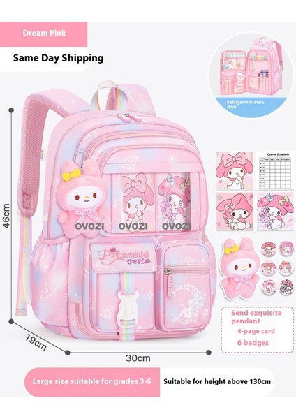 Ovozı Karikatür Öğrenci Okul Çantası Büyük Kapasiteli Günlük Omuz Çantası (Yurt Dışından)