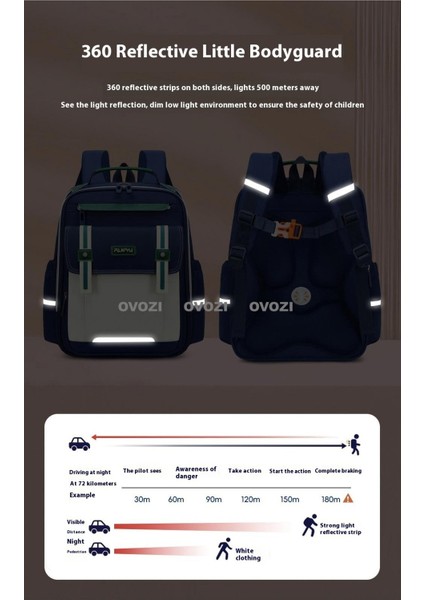 Ovozı Su Geçirmez Yük Azaltma Büyük Kapasiteli Öğrenci Okul Çantası Eğlence Omuz Çantası (Yurt Dışından) indirimleri