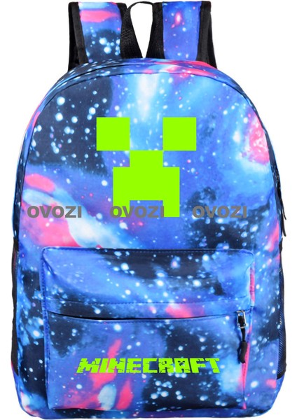 Ovozı 45CM Minecraft Öğrenci Okul Çantası Rahat Omuz Çantası (Yurt Dışından)