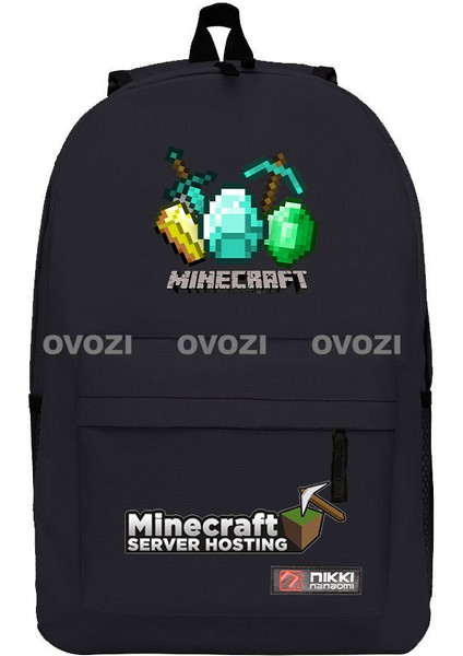 Ovozı 45CM Minecraft Öğrenci Okul Çantası Rahat Omuz Çantası (Yurt Dışından)