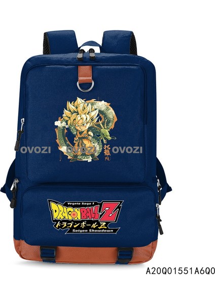 Ovozı 43CM Dragon Ball Karikatür Öğrenci Okul Çantası Günlük Omuz Çantası (Yurt Dışından)