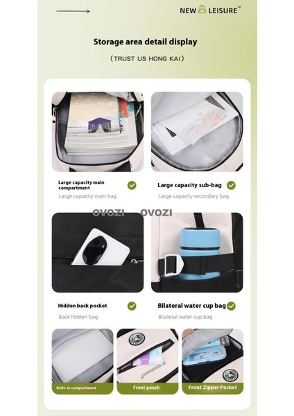 Ovozı Büyük Kapasiteli Öğrenci Okul Çantası Günlük Omuz Çantası (Yurt Dışından) modelleri