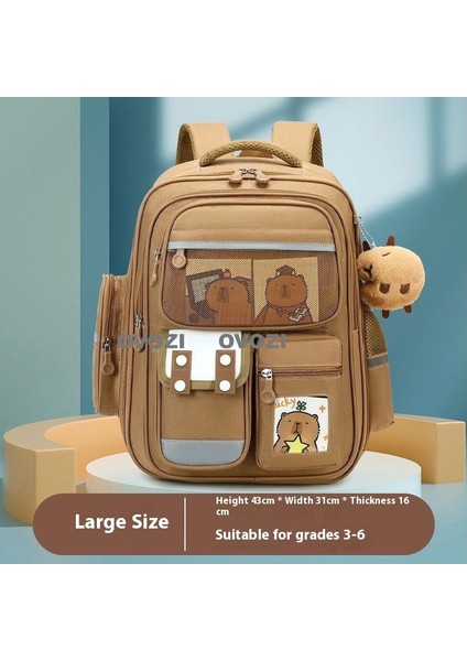 Ovozı Büyük Kapasiteli Karikatür Öğrenci Okul Çantası Günlük Omuz Çantası (Yurt Dışından)