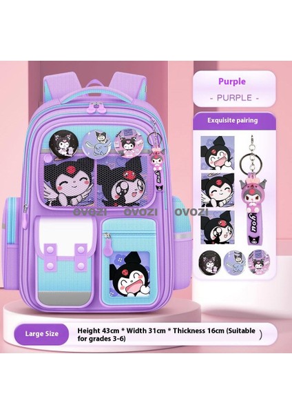 Ovozı Büyük Kapasiteli Karikatür Öğrenci Okul Çantası Günlük Omuz Çantası (Yurt Dışından)