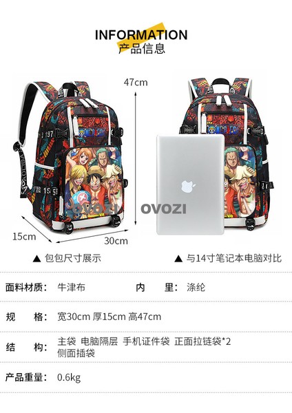 Ovozı USB Şarj Portlu Büyük Kapasite Ortaokul Lise Üniversite Okul Çantası Eğlence Omuz Çantası (Yurt Dışından) modelleri