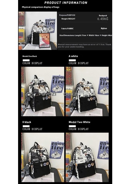 Ovozı Büyük Kapasiteli Öğrenci Okul Çantası Günlük Omuz Çantası (Yurt Dışından) fırsatları