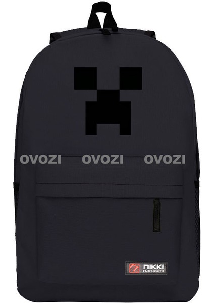 Ovozı 45CM Minecraft Öğrenci Okul Çantası Rahat Omuz Çantası (Yurt Dışından)