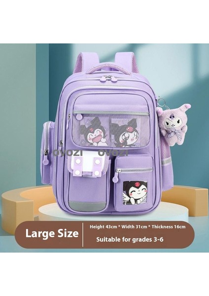 Ovozı Büyük Kapasiteli Karikatür Öğrenci Okul Çantası Günlük Omuz Çantası (Yurt Dışından)
