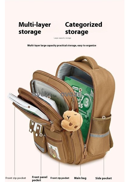 Ovozı Büyük Kapasiteli Karikatür Öğrenci Okul Çantası Günlük Omuz Çantası (Yurt Dışından) fırsatları