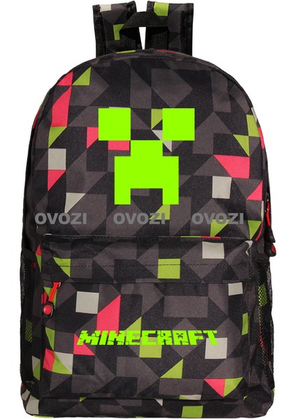 Ovozı 45CM Minecraft Öğrenci Okul Çantası Rahat Omuz Çantası (Yurt Dışından)