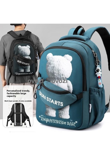 Ovozı Büyük Kapasiteli Öğrenci Okul Çantası Eğlence Seyahat Omuz Çantası (Yurt Dışından)