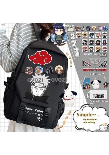 Ovozı Öğrenci Okul Çantası Seti Günlük Omuz Çantası (Yurt Dışından)