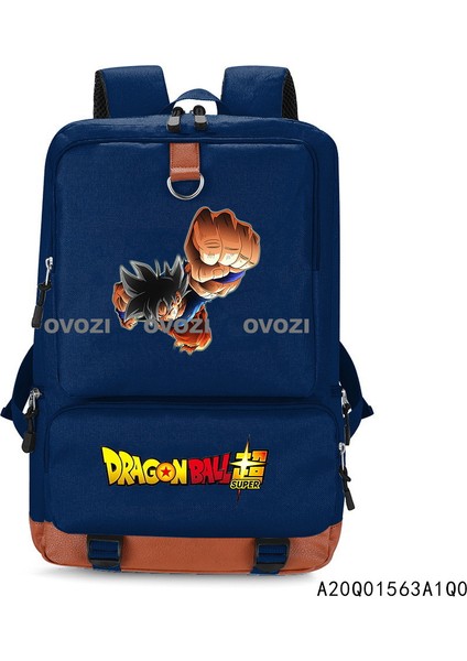 Ovozı 43CM Dragon Ball Karikatür Öğrenci Okul Çantası Günlük Omuz Çantası (Yurt Dışından)