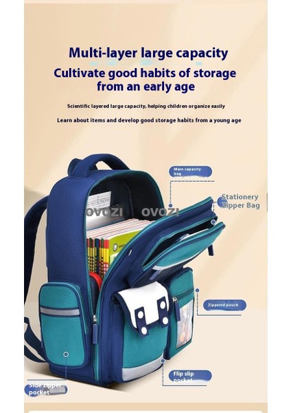 Ovozı Büyük Kapasiteli Yük Azaltma Omurga Koruma Öğrenci Okul Çantası Eğlence Omuz Çantası (Yurt Dışından) indirimleri