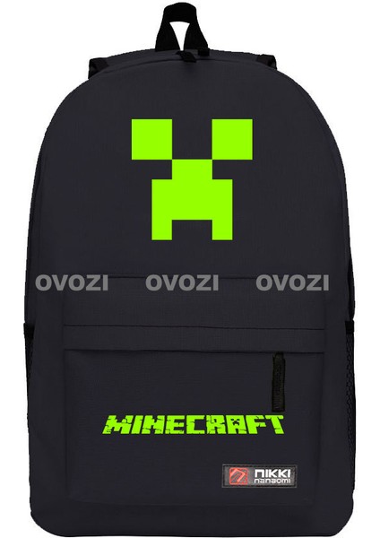 Ovozı 45CM Minecraft Öğrenci Okul Çantası Rahat Omuz Çantası (Yurt Dışından)