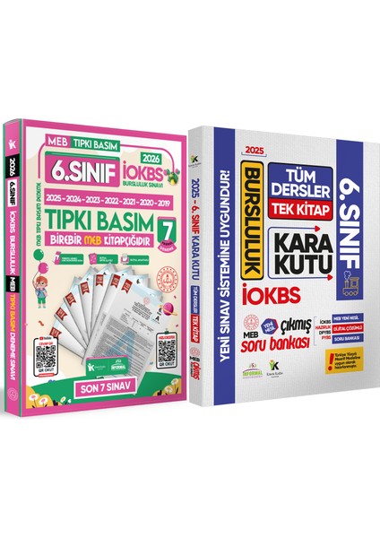 2026 6.Sınıf İOKBS PAKET 7lı Tıpkı Basım/Tüm Dersler Tek Kitap Çözümlü Çıkmış Soru Bankası 2li Set