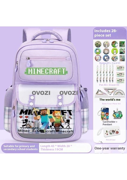 Ovozı Öğrenci Okul Çantası Seti Günlük Omuz Çantası (Yurt Dışından)