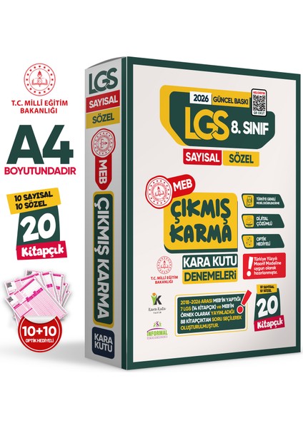 2025 8.sınıf Lgs 10LU Deneme Çıkmış Soru Arşivi Karma Kara Kutu Deneme Sınavı Paketi Dijital Çözümlü