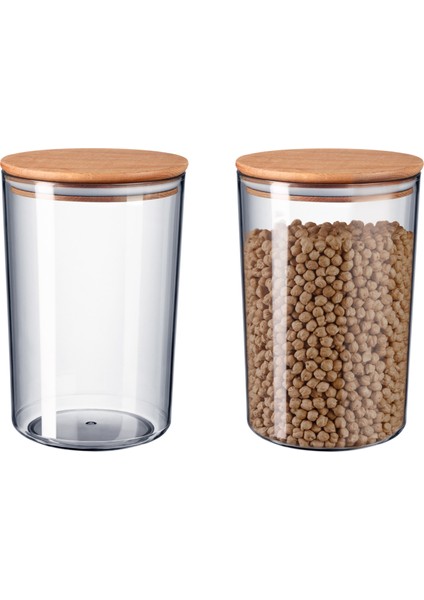 Yuviera 2300ml Ahşap Kapaklı Saklama Kabı 2'li fırsatları